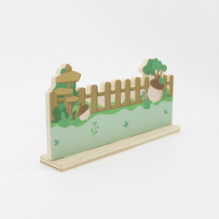 Acorn wooden fence