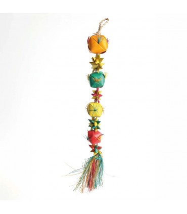 Ball and star palm leaf toy small
