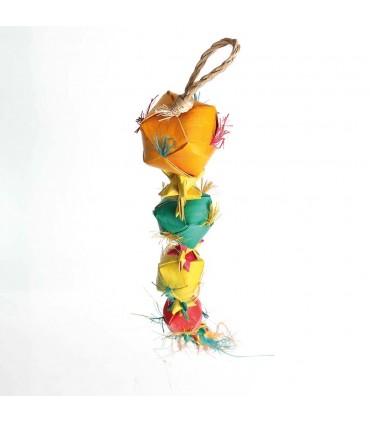 Ball and star palm leaf toy small