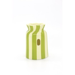 Ceramic green candy bottle holder