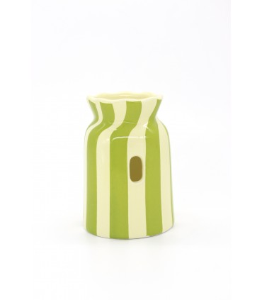 Ceramic green candy bottle holder