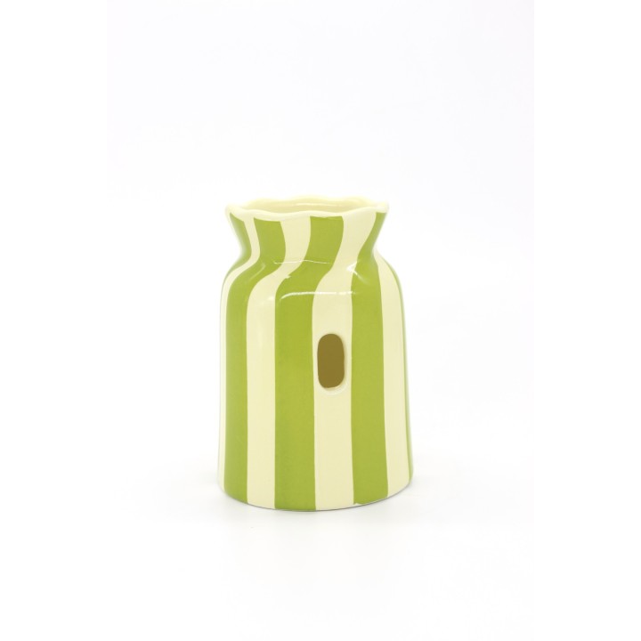 Ceramic green candy bottle holder