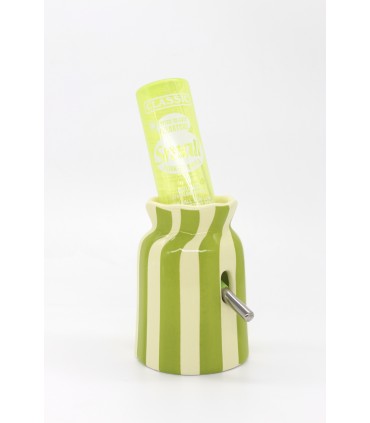 Ceramic green candy bottle holder