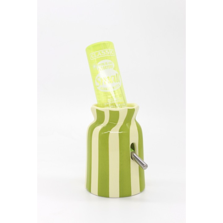 Ceramic green candy bottle holder