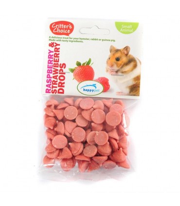 Raspberry and strawberry drop treats