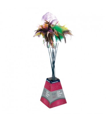 Fluffy Dangler Cat Wand Assorted