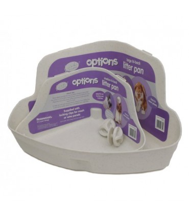 Rosewood corner litter tray (Med)