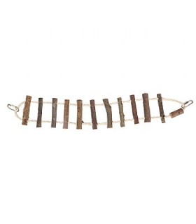 Natural Log Ladder Bridge Parrot Climbing Toy - Large
