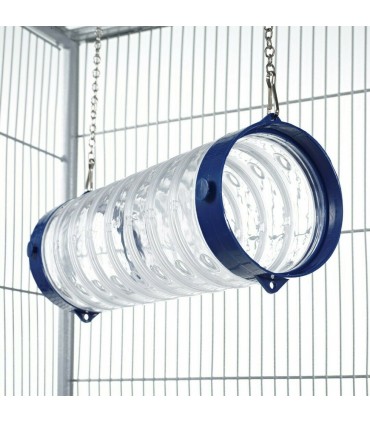 Blue clear straight hanging tube