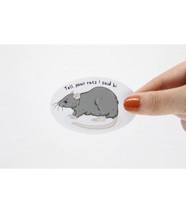 'Tell your rats I said hi' sticker