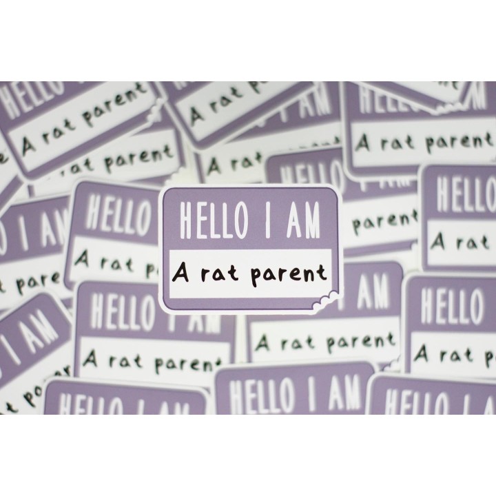 'Hello I am a Rat Mum/Mom/Dad/Parent' sticker