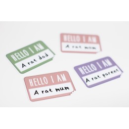 'Hello I am a Rat Mum/Mom/Dad/Parent' sticker