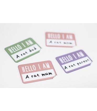'Hello I am a Rat Mum/Mom/Dad/Parent' sticker
