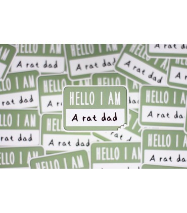 'Hello I am a Rat Mum/Mom/Dad/Parent' sticker