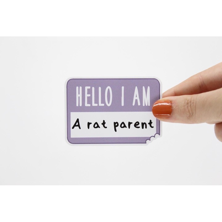 'Hello I am a Rat Mum/Mom/Dad/Parent' sticker