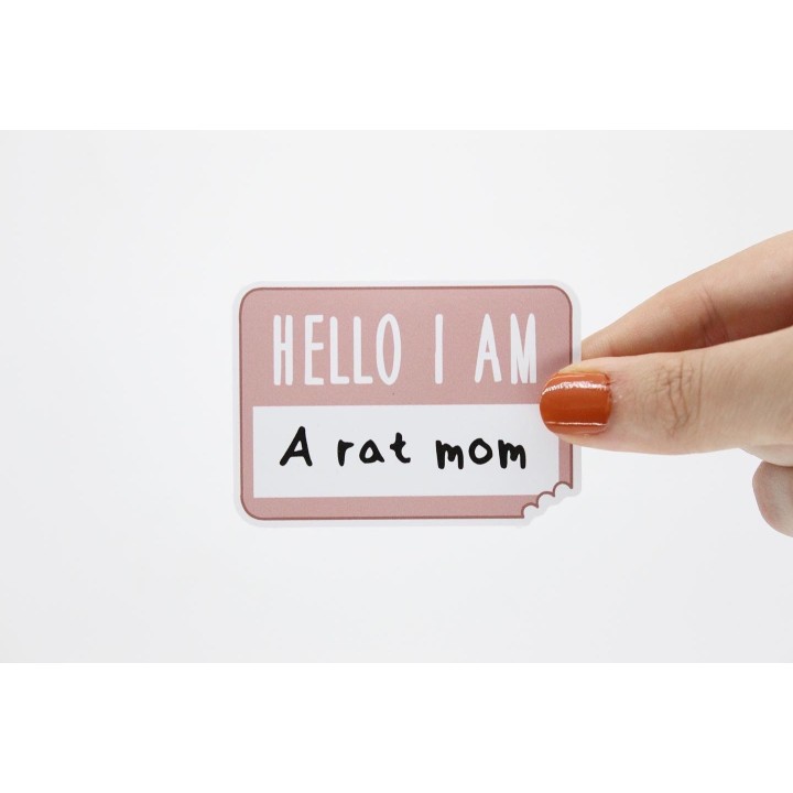'Hello I am a Rat Mum/Mom/Dad/Parent' sticker