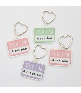 'Hello I am a Rat Mum/Mom/Dad/Parent' Keyring