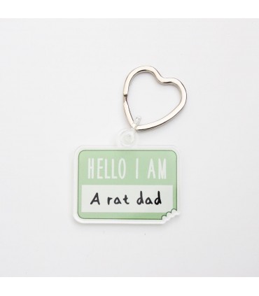 'Hello I am a Rat Mum/Mom/Dad/Parent' Keyring