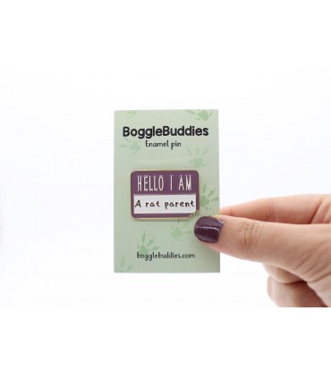 'Hello I am a Rat Mom/Mum/Dad/Parent' enamel pin