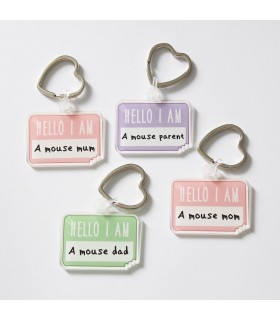 Hello I am a Mouse Mum/Mom/Dad/Parent' Keyring