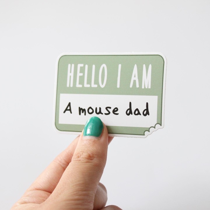 Hello I am a Mouse Mum/Mom/Dad/Parent' sticker