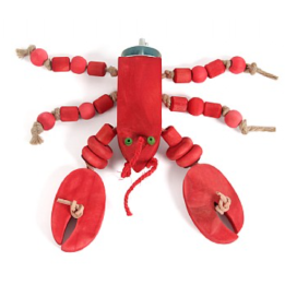 Lobster wooden perch toy