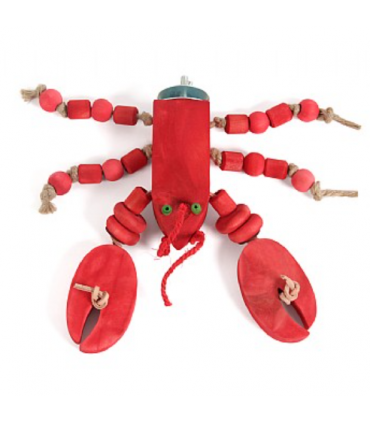 Lobster wooden perch toy