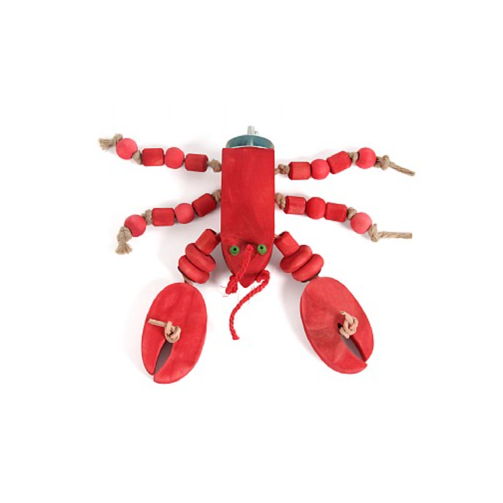 Lobster wooden perch toy