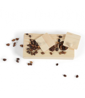 Spin and hide foraging toy