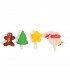 Small festive lollipop toy - pack of 4