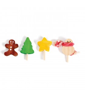 Large festive lollipop toy - pack of 4