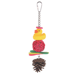 Duck and pinecone toy