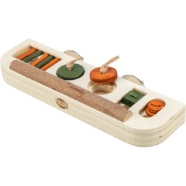 Attachable foraging tray toy