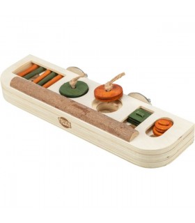 Attachable foraging tray toy
