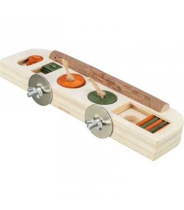 Attachable foraging tray toy
