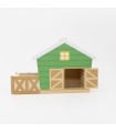 Green barn wooden hideout