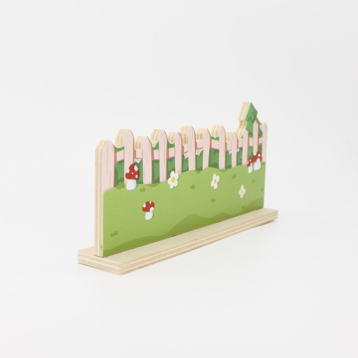 Mushroom wooden fence